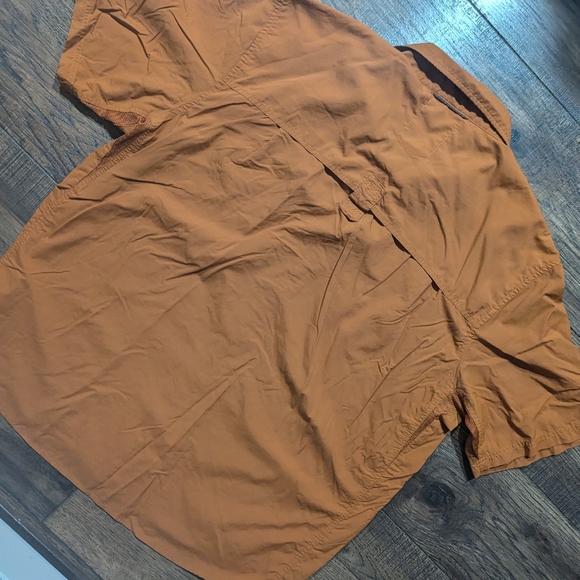 REI Mens Vented Short Sleeve Shirt Size XXL Orange Nylon Fishing Camping Pockets - Picture 13 of 13